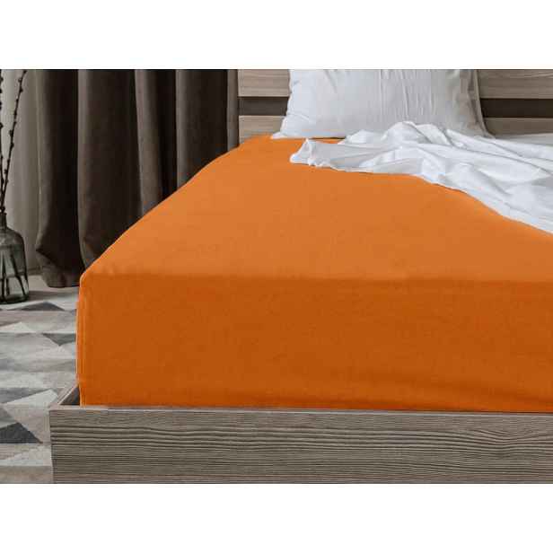 Jersey prostěradlo HIGHFIT oranžové 180 x 200 cm