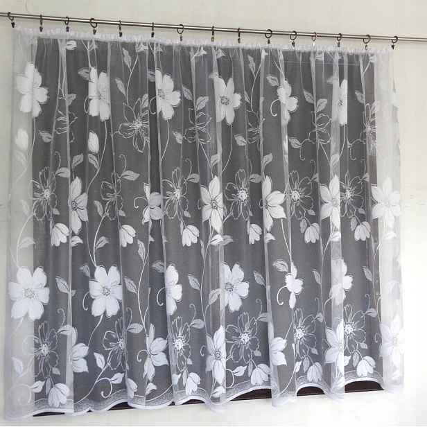 Mg Záclona žakár 618/312 Bílá 350x130 cm Hotová S Páskou K