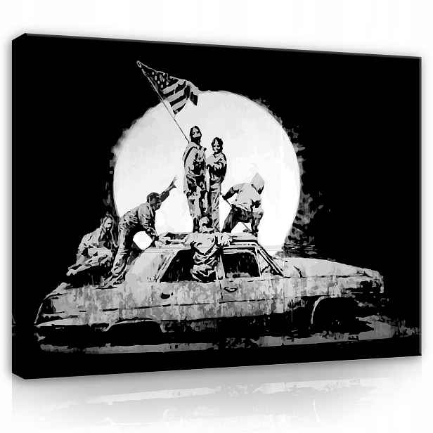 Obraz Banksy Moderní Plátno Velký Do Předsíně Koupelny Velký 100x70