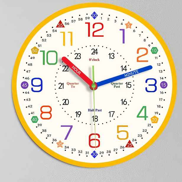 TEMU Jedna kulatá nástěnná hodiny o průměru 8/12 palců, tichý bez tikání design, snadno čitelná barevná , ideální pro domácnosti, kavárny, kuchyně,