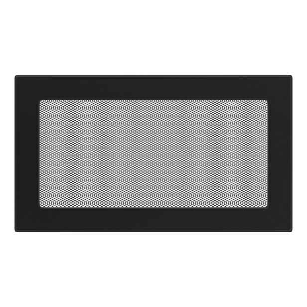 Ventilační Mřížka Krbová černá Kratki 17x30 s montážní síťkou