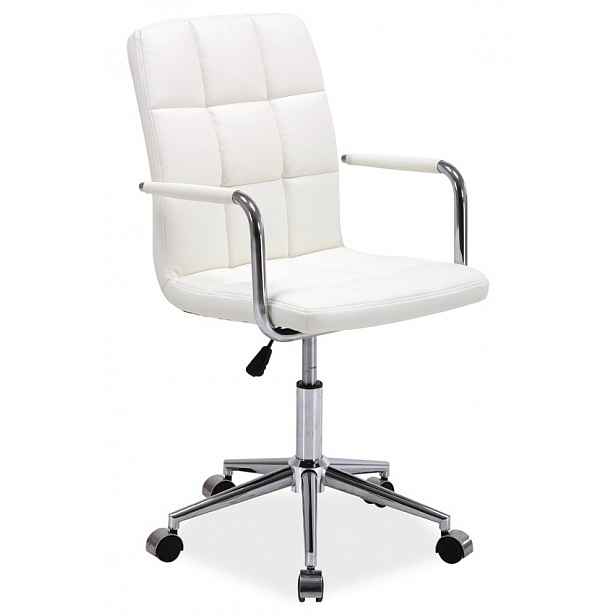 Kancelářská židle Q-022 bílá ekokůže