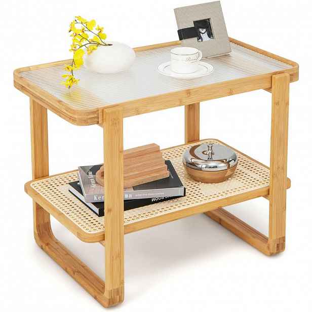 COSTWAY POMŮCŮVÝ STOLEK 55 cm, dřevo