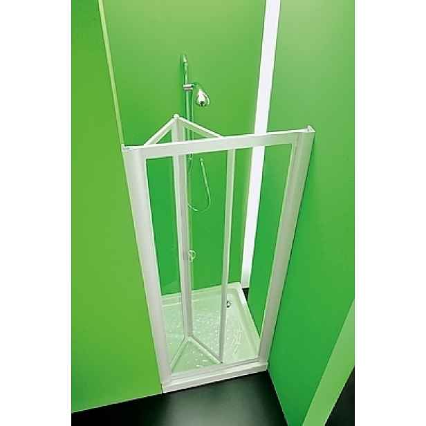 Forte Sprchové dveře Skipper DOMINO 111-104x185cm bílé/polystyrol