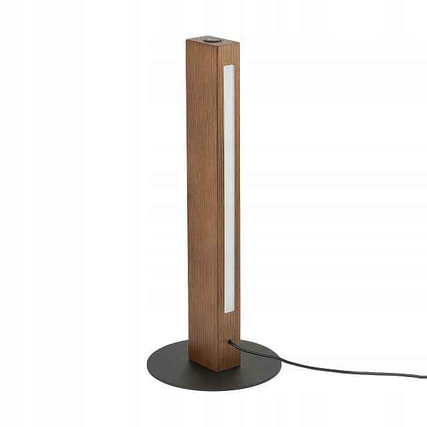 Noční Lampa Teo Ořech Dřevo 36W Led 41 cm Stolní lampa do ložnice Domov