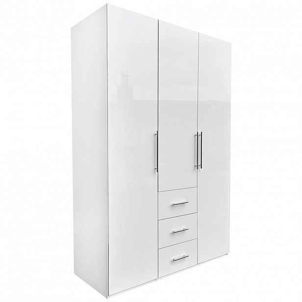 P & B ŠATNÍ SKŘÍŇ, bílá, vysoce lesklá bílá, 147/219/59 cm