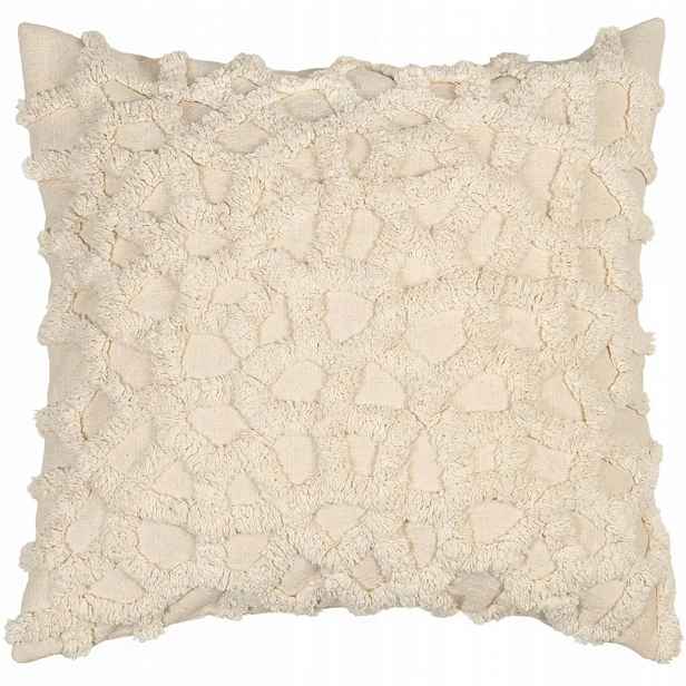 Povlak Na Polštář 50X50 Dekorativní boho bavlněný béžový do obývacího pokoje