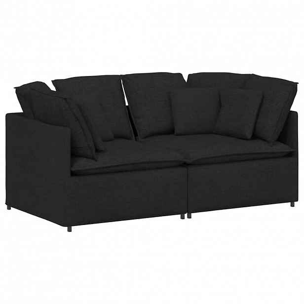 vidaXL Modulární pohovka s polštáři textil černá