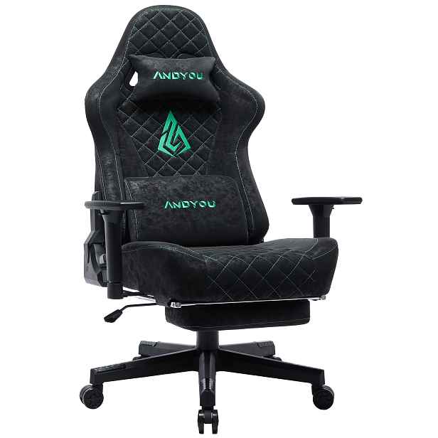 TEMU Ergonomická herní židle Vintage z umělé kůže