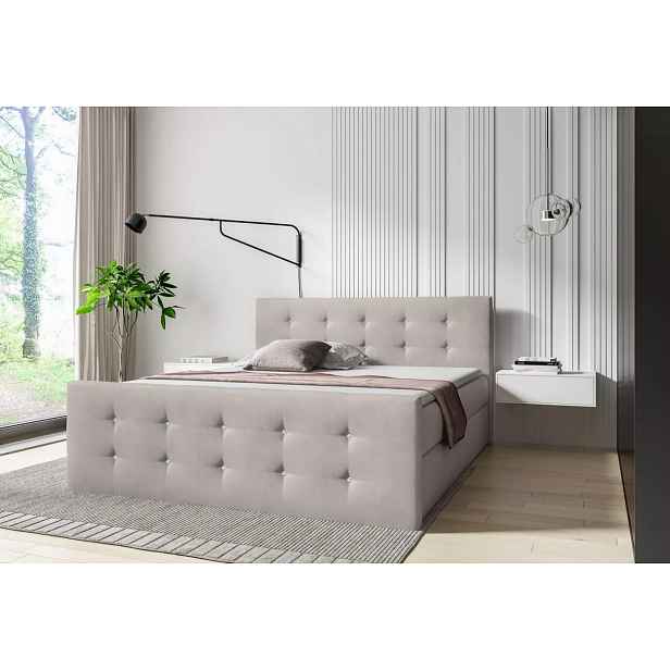 Postel SCARLETT - 140x220, béžová + topper ZDARMA