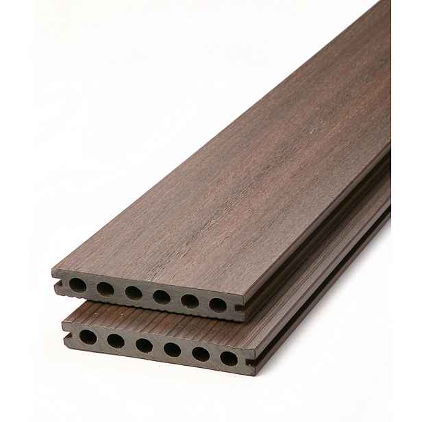 Prkno terasové dřevoplastové DŘEVOplus PROFI walnut 23×138×4000 mm