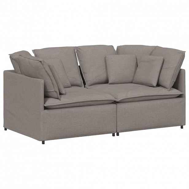 vidaXL Modulární pohovka s polštáři textil taupe