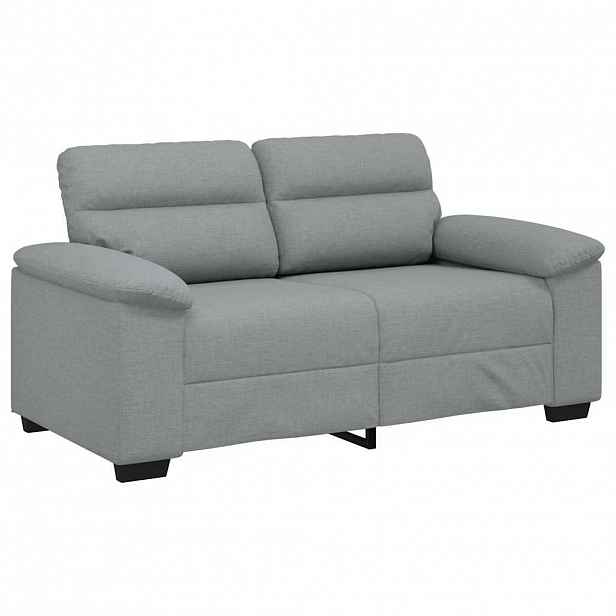 vidaXL Pohovka pro 2 osoby Světle šedá 160x81x84 cm Látka