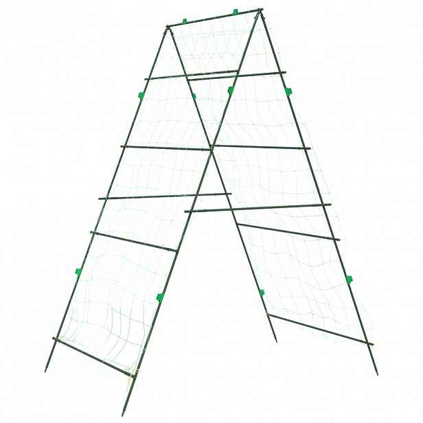 vidaXL Zahradní treláž pro popínavé rostliny A rám 99x90x175,5 cm ocel