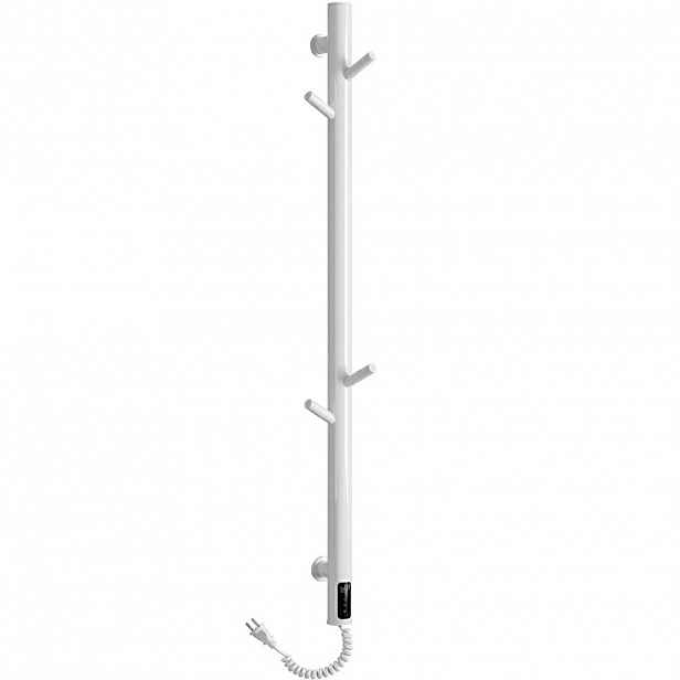 Elektrický sušák ručníků Ramus, s displejem - 160W - bílá lesklá - 1400x30 mm