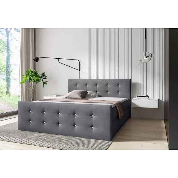 Postel SCARLETT - 140x220, šedá + topper ZDARMA