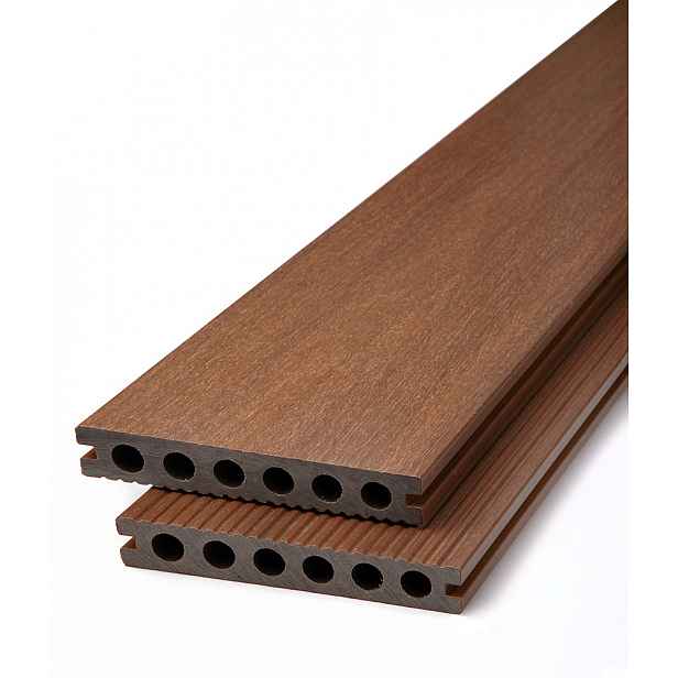 Prkno terasové dřevoplastové DŘEVOplus PROFI teak 23×138×4000 mm