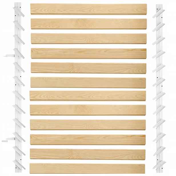 Terasové Žaluzie 12X Pohyblivé Borovicové Prkénko 100 CM Shutters Bílé 109 CM