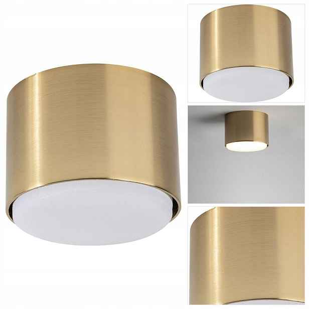 Zlatá spotová nástěnná lampa Tubo s jemným leskem pro kancelář Sigma Lighting