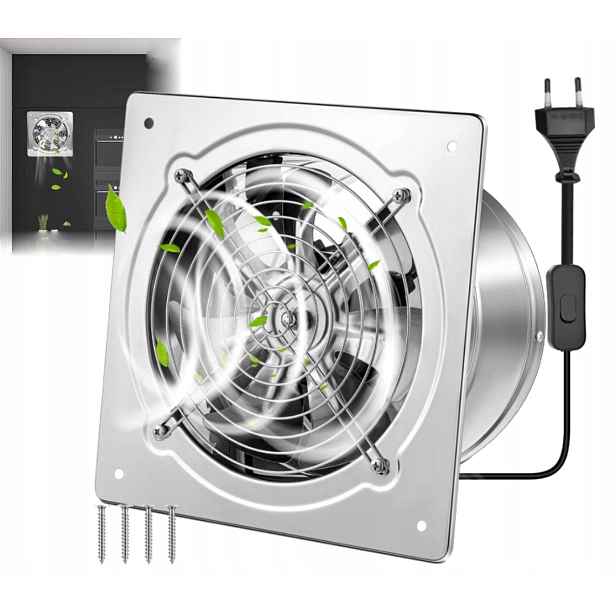 150 mm průmyslový axiální nástěnný odtahový ventilátor