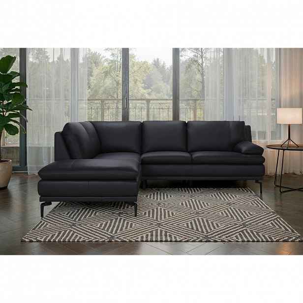 MID.YOU ROHOVÁ SEDAČKA, kůže, černá