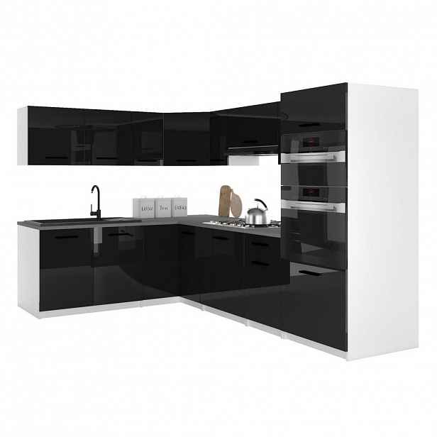 B BELINI GROUP KUCHYŇSKÁ LINKA Italia 8 420 cm , s pracovními deskami, Černá