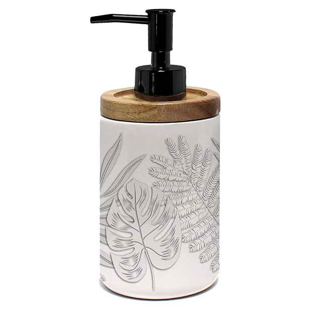 Bílý keramický dávkovač mýdla 46 ml Amber – douceur d'intérieur