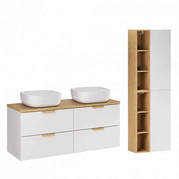 Petits-meubles KOUPELNOVÝ NÁBYTEK 120.6cm Oria 2er-Set Bílá