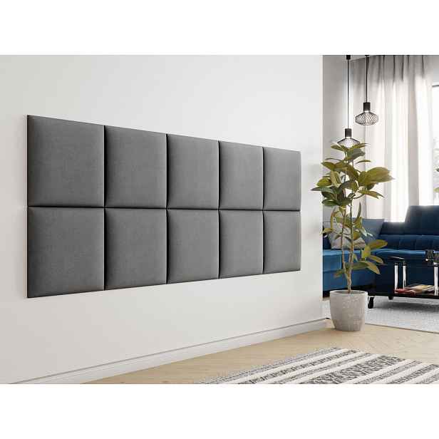 Čalouněný panel na zeď 42x42 PAG - šedý
