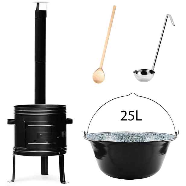 Perfect Home Set-123 Kotlíková souprava 25L, 4ks-kotlina/kotlík/vařečka/naběračka