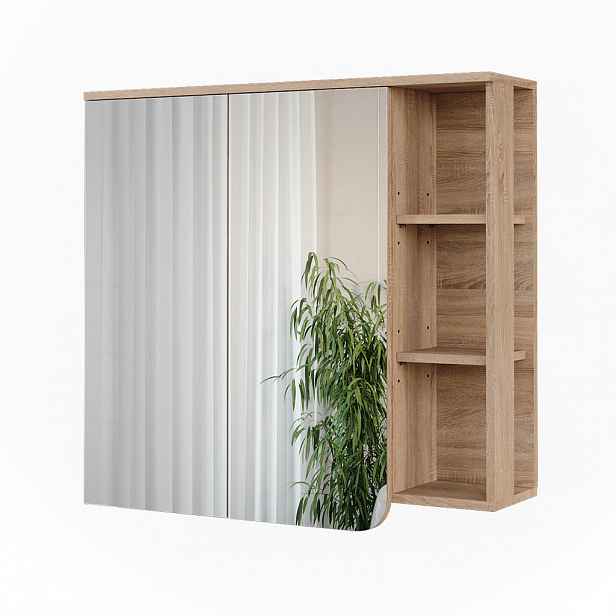 Vicco ZRCADLOVÁ SKŘÍŇKA Karen Sonoma/modrá 80 x 75 cm se zrcadlem