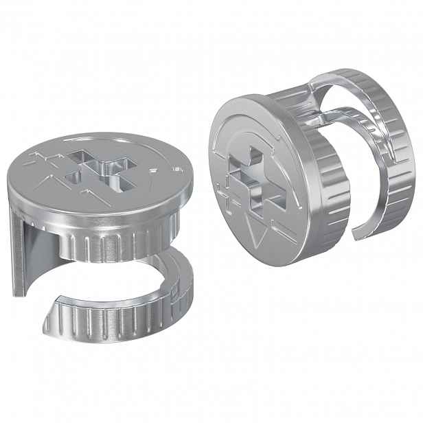 vidaXL Zámkové matice 2 ks Stříbrná 15 x 11,5 mm Kov