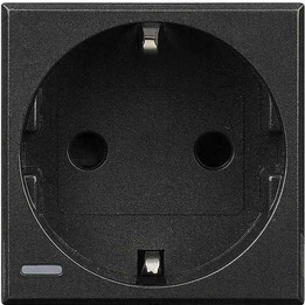 Axolute Zásuvka Schuko 2P Z 16A Antracit Bticino HS4141