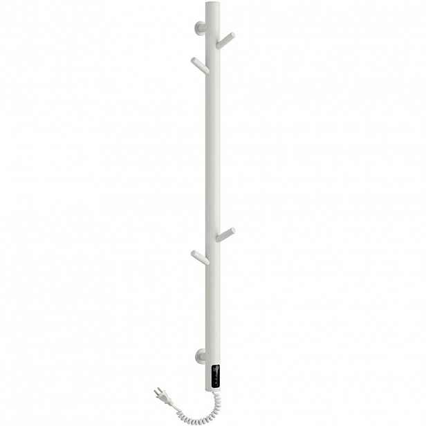 Elektrický sušák ručníků Ramus, s displejem - 160W - bílá matná - 1400x30 mm