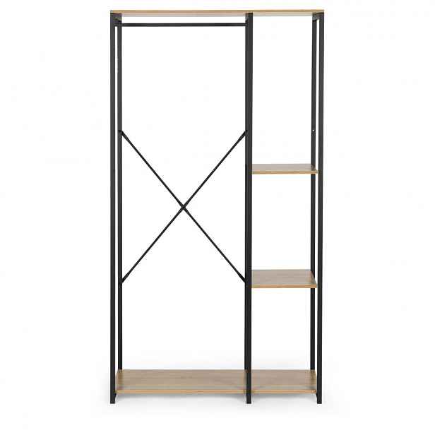 Kovový Věšák Modernhome S Policemi 167 CM, Stabilní Konstrukce