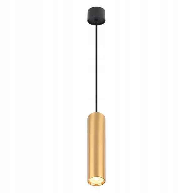 Moderní závěsná lampa zlato-černá tuba 1xGU10 8W Genesis Milagro