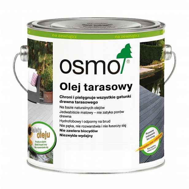 Olej na dřevěné terasy zahradního nábytku Osmo Dub hnědý 021 0,75L