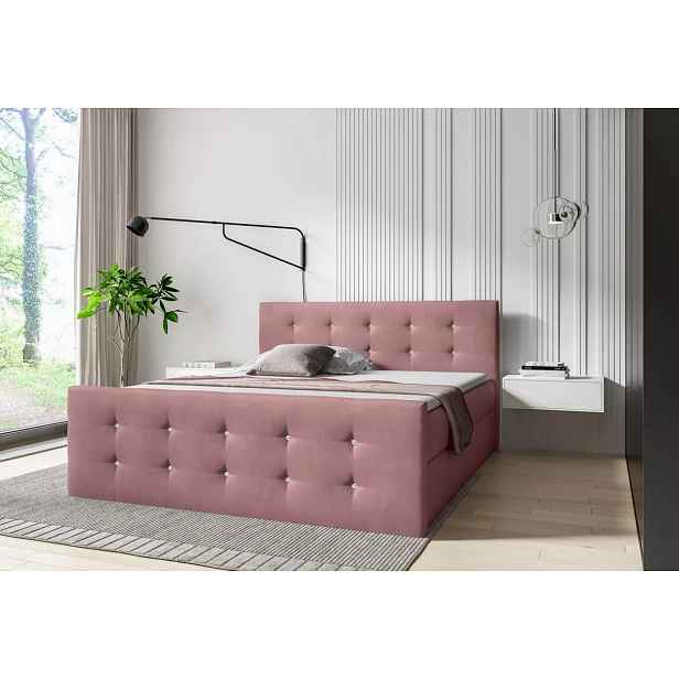 Postel SCARLETT - 140x220, růžová + topper ZDARMA
