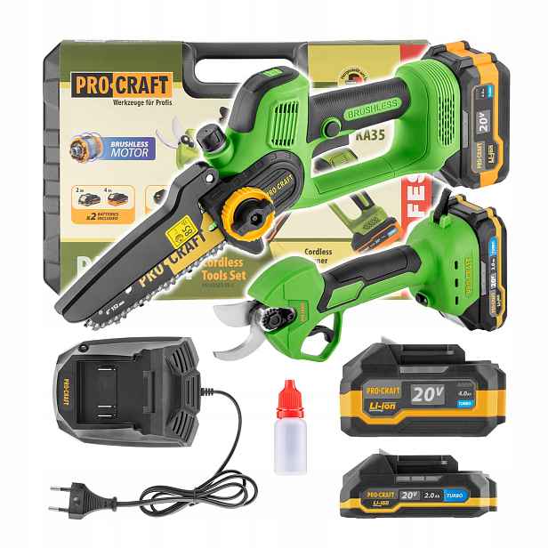 Sada aku ruční pilka PKA35Li a nůžky na větve ES25Li Procraft PA168SET