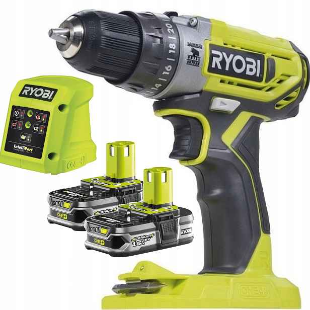 Sada aku vrtačka Ryobi 18V One+ s 2 bateriemi 1,5 Ah nabíječka