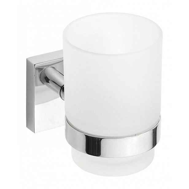 Sapho X-SQUARE - Sklenička s držákem, sklo/chrom XQ903