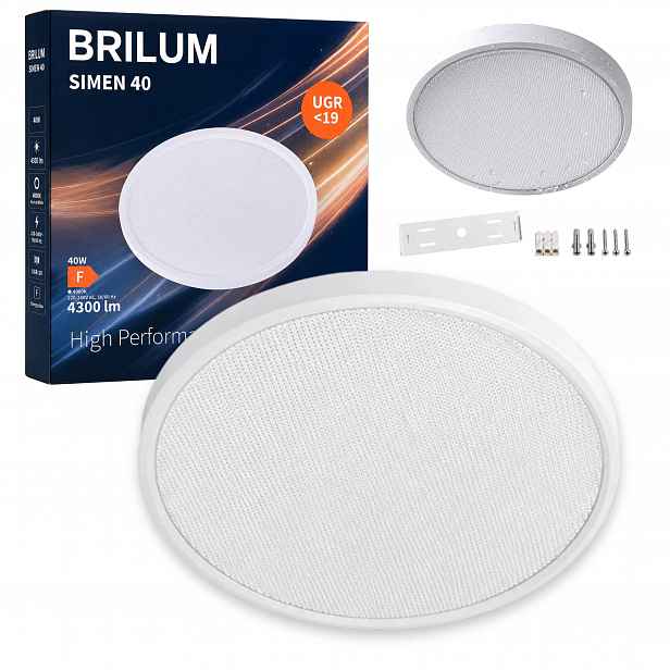 Stropní Led panel Nástěnný Vodotěsný 40W 4300lm SIMEN40 Bílý Neutrální