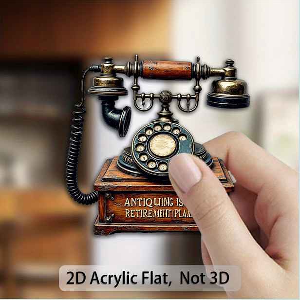 TEMU 1 ks na lednici a dekorace - Retro akrylová plaketa vhodná pro /designovou prezentaci na lednici, poštovní schránku, kuchyň, kancelář - Základna