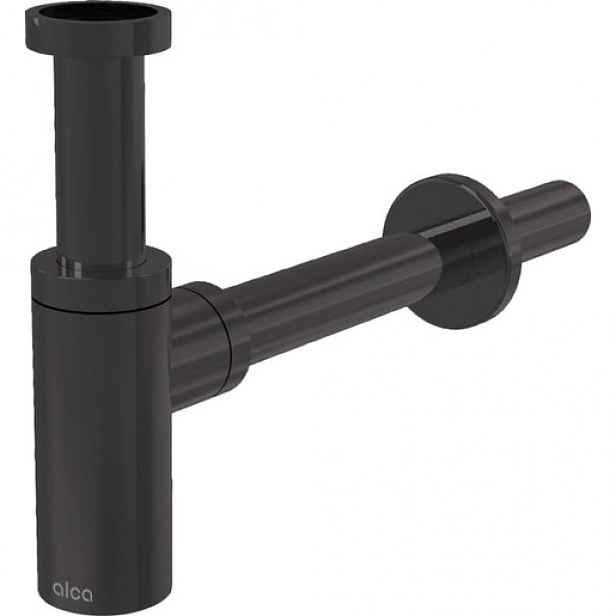 Alca Sifon umyvadlový DN 32 DESIGN, kulatý, kov, GUN METAL-kartáčovaný mat A400-GM-B