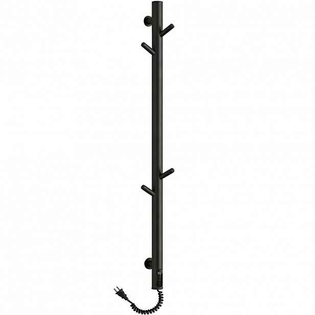 Elektrický sušák ručníků Ramus, s displejem - 160W - černá strukturovaná matná - 1400x30 mm