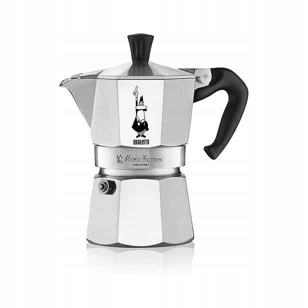 Kávovar Bialetti Moka Express 4 šálky, šedý originální italský design