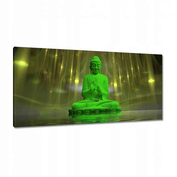 Obrazy 115x55 Zelený Buddha Buddhismus