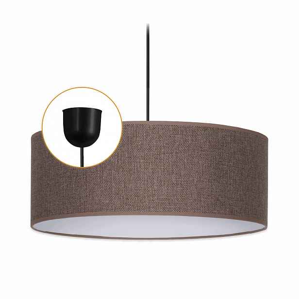 Stropní svítidlo s krytem Lustr Závěsná lampa 1 x E27 Bronzové stínidlo 40 cm