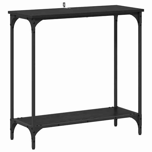 vidaXL Konzolový stolek Černý dub 75 x 30.5 x 75 cm Kompozitní dřevo