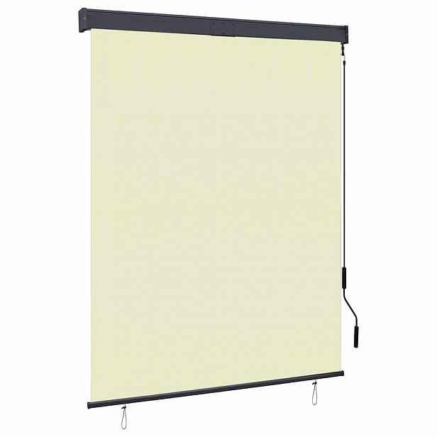 vidaXL Venkovní roleta 140 x 250 cm krémová